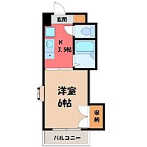 栃木県小山市駅南町2丁目（賃貸マンション1K・5階・21.00㎡） その2