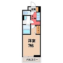 栃木県下野市駅東2丁目（賃貸アパート1K・3階・26.15㎡） その2