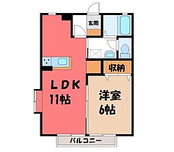 メゾンドゥルミエールG 1LDKの間取図画像