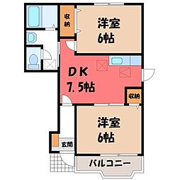 アウローラ21 2DKの間取図画像