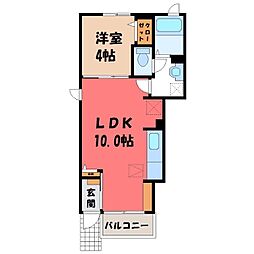 ル・メルシェ 1LDKの間取図画像