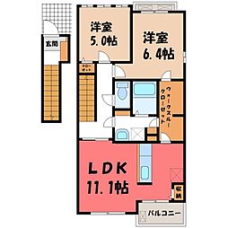 コンテッサ 2LDKの間取図画像