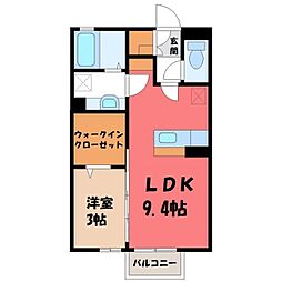 リリーフ 1LDKの間取図画像