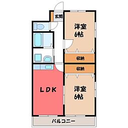 メゾン・グリーンモール2 2LDKの間取図画像