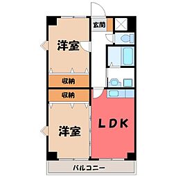 メゾン・グリーンモール2 2LDKの間取図画像