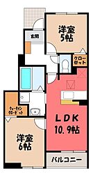 アレンデールII 2LDKの間取図画像