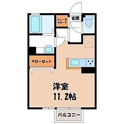ディアコートエヌ2 ワンルームの間取図画像