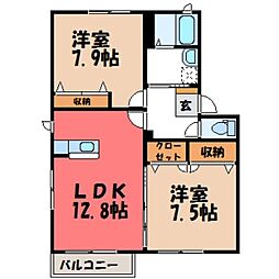 メゾン・スタッグ 2LDKの間取図画像