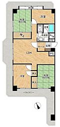 エクセレンス谷 3LDKの間取図画像