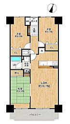 アネシス空港東3番館 3LDKの間取図画像