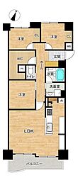 シャトー小牧2 3LDKの間取図画像