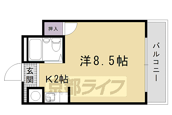 大林マンション 205｜京都府京都市伏見区東大手町(賃貸マンション1K・2階・20.85㎡)の写真 その2