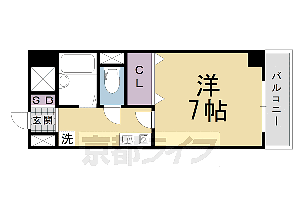 パラッツォ伏見 501｜京都府京都市伏見区南新地(賃貸マンション1K・5階・21.85㎡)の写真 その2