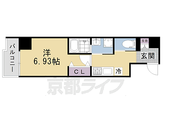 大阪府枚方市長尾家具町(賃貸マンション1K・2階・25.69㎡)の写真 その2