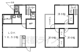 京都府八幡市男山指月（賃貸一戸建3LDK・--・85.00㎡） その2