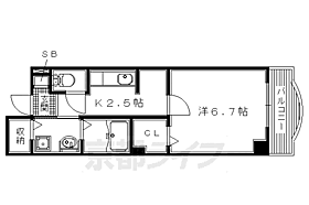 大阪府枚方市南中振2丁目（賃貸マンション1K・2階・24.67㎡） その2