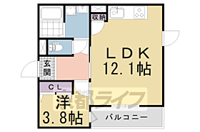 Ｃｈｌｏｒｉｓ　（クローリス） 301 ｜ 京都府京都市伏見区淀本町（賃貸アパート1LDK・3階・40.22㎡） その2