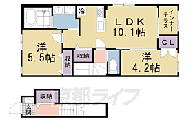 京都府久世郡久御山町佐古内屋敷（賃貸アパート2LDK・2階・55.66㎡） その2