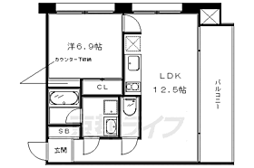 京都府京都市南区久世上久世町（賃貸マンション1LDK・3階・46.31㎡） その2