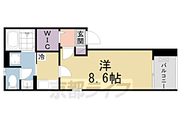 JR片町線(学研都市線) 長尾駅 徒歩9分の賃貸アパート 2階1Kの間取り