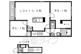 京都府木津川市城山台11丁目（賃貸アパート2LDK・2階・58.70㎡） その2