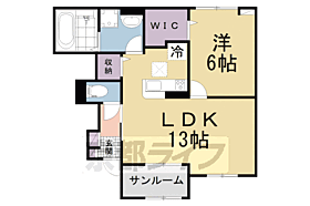 京都府木津川市木津宮ノ内（賃貸アパート1LDK・1階・50.42㎡） その2