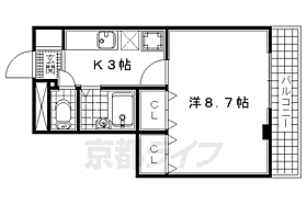 京都府京田辺市薪小山（賃貸マンション1K・4階・27.36㎡） その2