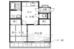 睦コーポ 2DKの間取図画像