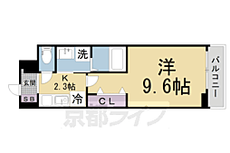 ヒカルサ京田辺大住 1Kの間取図画像