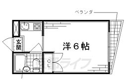 ファミリエ丹波橋 1Kの間取図画像