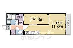 グランウエスト・J 1LDKの間取図画像
