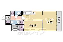 グランウエスト・J 1LDKの間取図画像