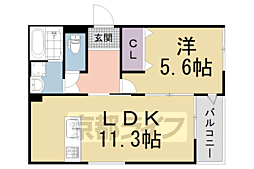 Chloris 1LDKの間取図画像