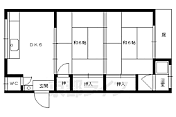 鎌田マンション 2DKの間取図画像