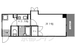 エスペランサ石原 1Kの間取図画像