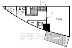 プレサンス京都駅前 1Kの間取図画像