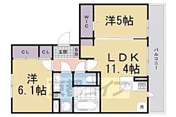 シャルールプラス2 2LDKの間取図画像