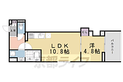 GRAMM丹波口 1LDKの間取図画像