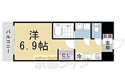 ダイワグレイスメゾン京都西七条 1Kの間取図画像