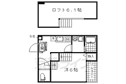 Casa通町 1Kの間取図画像