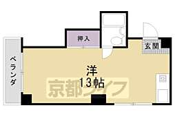 エスポワール3 ワンルームの間取図画像