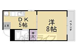 シェ・モアクレール 1Kの間取図画像