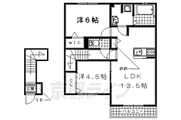 Fiore城山台East 2LDKの間取図画像