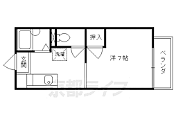 ライトハウス-W1 1Kの間取図画像