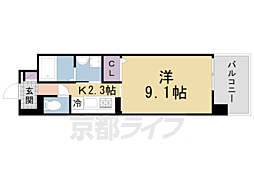 オーキッドバレー 1Kの間取図画像