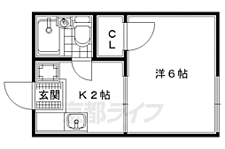 ハイツポーラニア 1Kの間取図画像