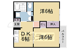 エトワール 2DKの間取図画像