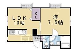 シャトレ室町 1LDKの間取図画像