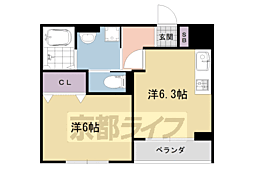ハピネス神明 1DKの間取図画像