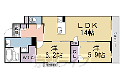 シャーメゾン ヒカリ 2LDKの間取図画像
